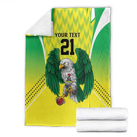 Nigeria Cricket Custom Blanket Najeriya Yellow Greens Eagle - Wonder Print Shop