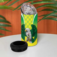 Nigeria Cricket Custom 4 in 1 Can Cooler Tumbler Najeriya Yellow Greens Eagle - Wonder Print Shop