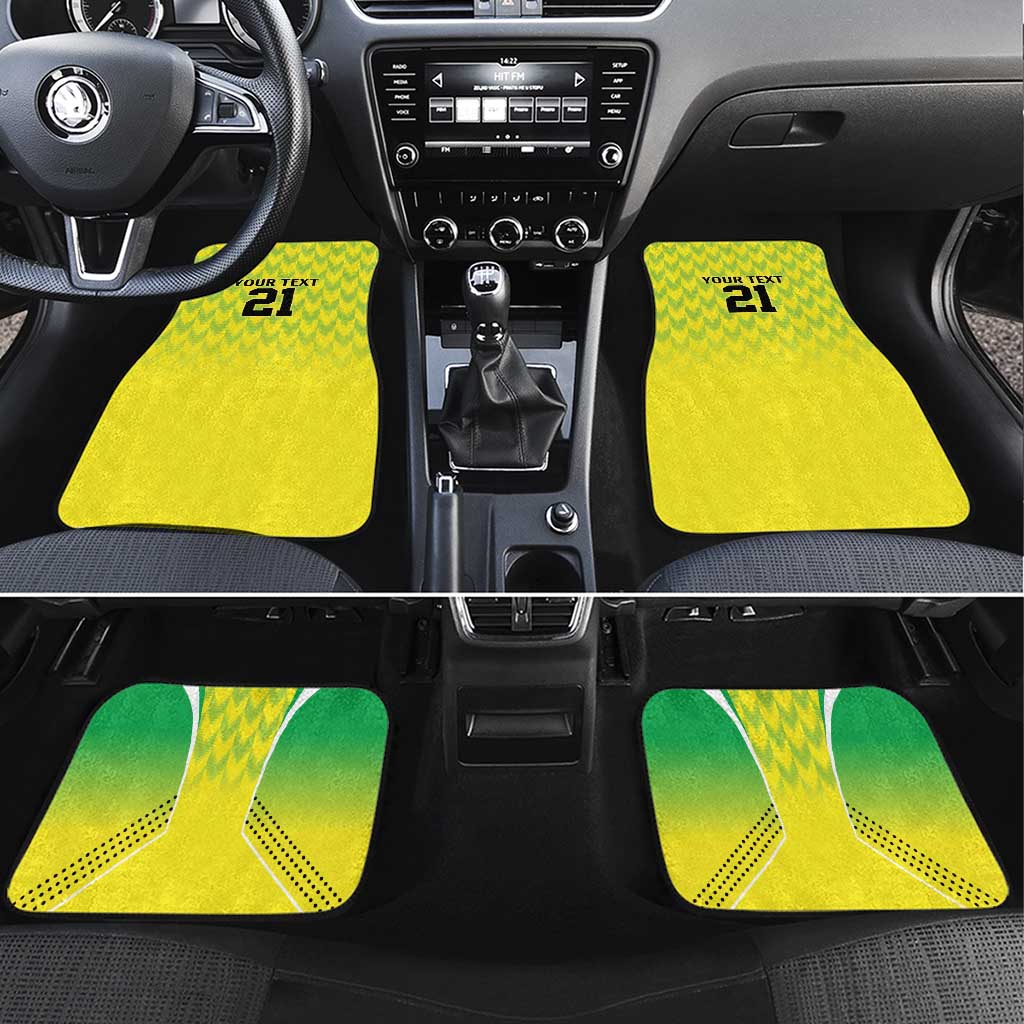 Nigeria Cricket Custom Car Mats Najeriya Yellow Greens Eagle - Wonder Print Shop