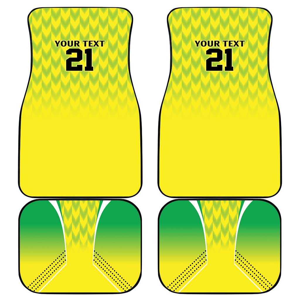Nigeria Cricket Custom Car Mats Najeriya Yellow Greens Eagle - Wonder Print Shop