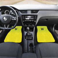 Nigeria Cricket Custom Car Mats Najeriya Yellow Greens Eagle - Wonder Print Shop