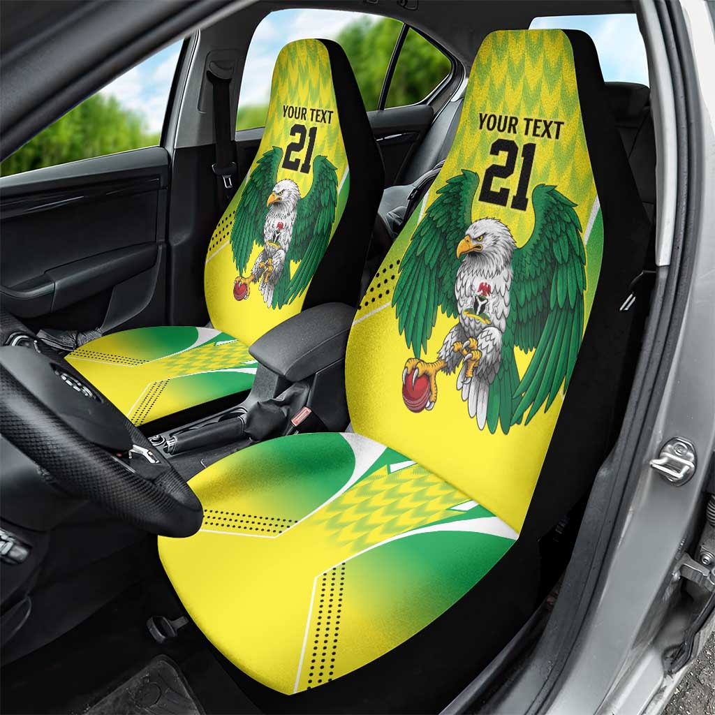 Nigeria Cricket Custom Car Seat Cover Najeriya Yellow Greens Eagle - Wonder Print Shop