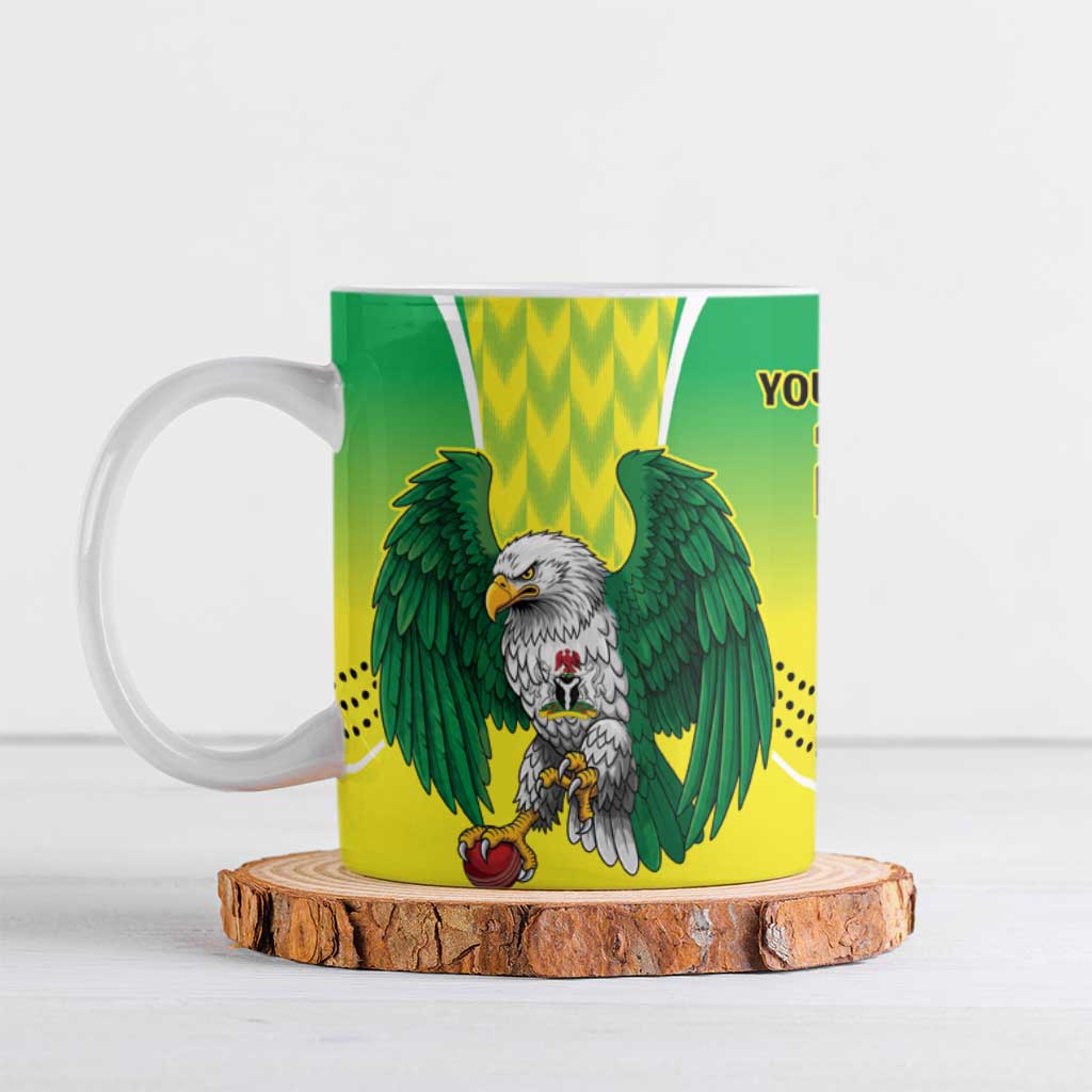Nigeria Cricket Custom Ceramic Mug Najeriya Yellow Greens Eagle - Wonder Print Shop