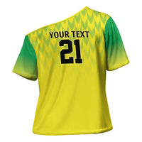 Nigeria Cricket Custom Cross Shoulder Shirt Najeriya Yellow Greens Eagle - Wonder Print Shop