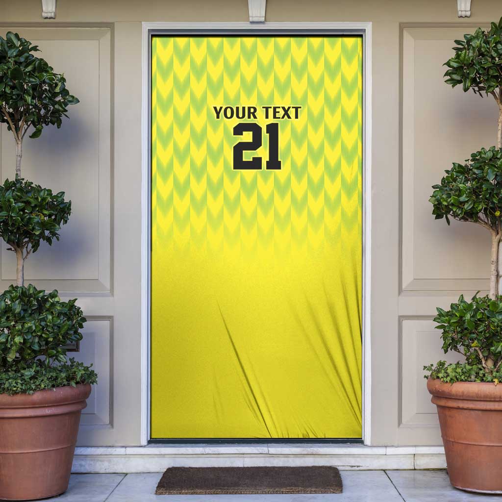 Nigeria Cricket Custom Door Cover Najeriya Yellow Greens Eagle - Wonder Print Shop