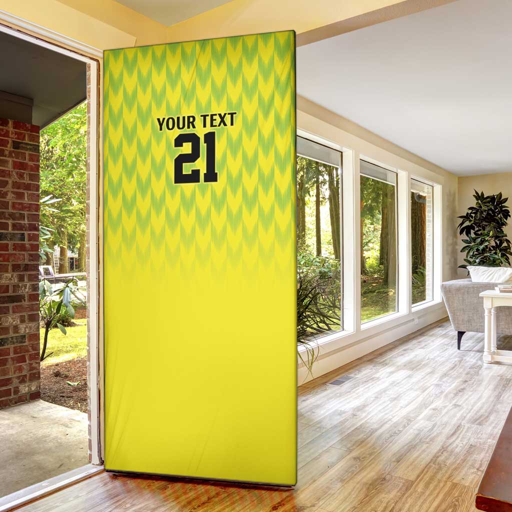 Nigeria Cricket Custom Door Cover Najeriya Yellow Greens Eagle - Wonder Print Shop