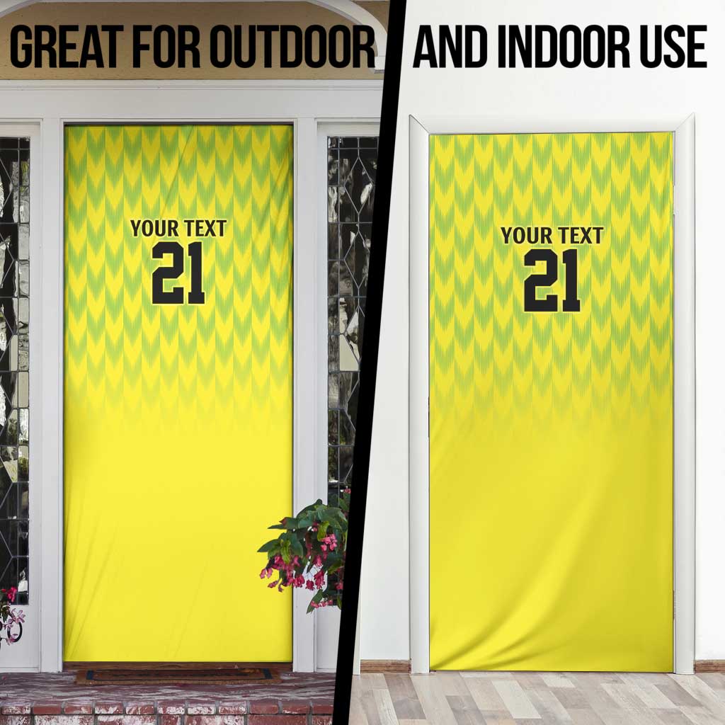 Nigeria Cricket Custom Door Cover Najeriya Yellow Greens Eagle - Wonder Print Shop