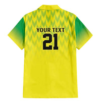 Nigeria Cricket Custom Family Matching Mermaid Dress and Hawaiian Shirt Najeriya Yellow Greens Eagle - Wonder Print Shop