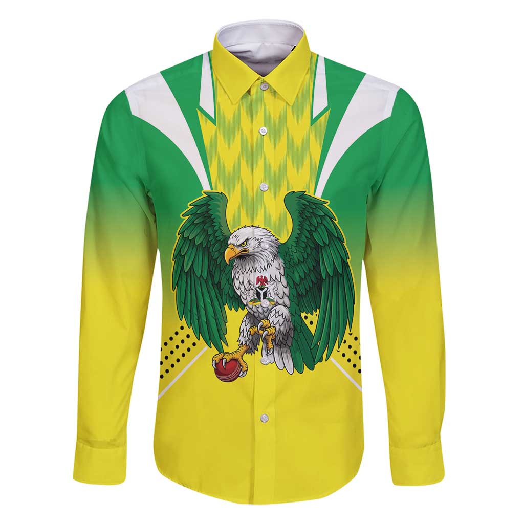 Nigeria Cricket Custom Family Matching Mermaid Dress and Hawaiian Shirt Najeriya Yellow Greens Eagle - Wonder Print Shop