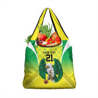 Nigeria Cricket Custom Grocery Bag Najeriya Yellow Greens Eagle - Wonder Print Shop