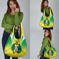 Nigeria Cricket Custom Grocery Bag Najeriya Yellow Greens Eagle - Wonder Print Shop