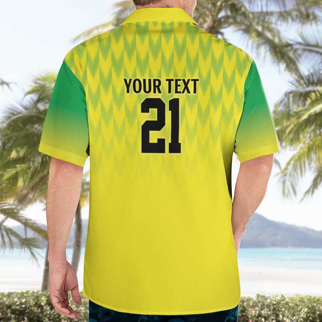 Nigeria Cricket Custom Hawaiian Shirt Najeriya Yellow Greens Eagle - Wonder Print Shop