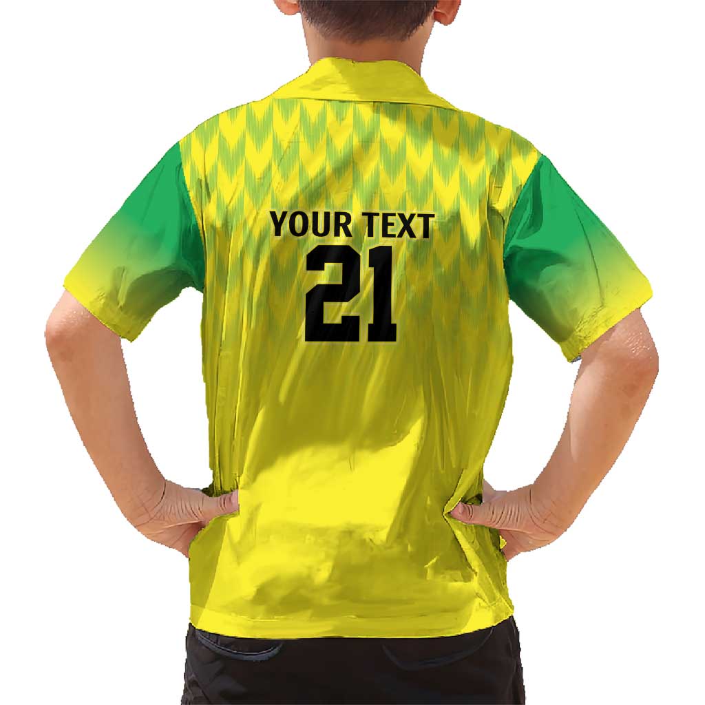 Nigeria Cricket Custom Hawaiian Shirt Najeriya Yellow Greens Eagle - Wonder Print Shop