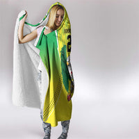 Nigeria Cricket Custom Hooded Blanket Najeriya Yellow Greens Eagle - Wonder Print Shop
