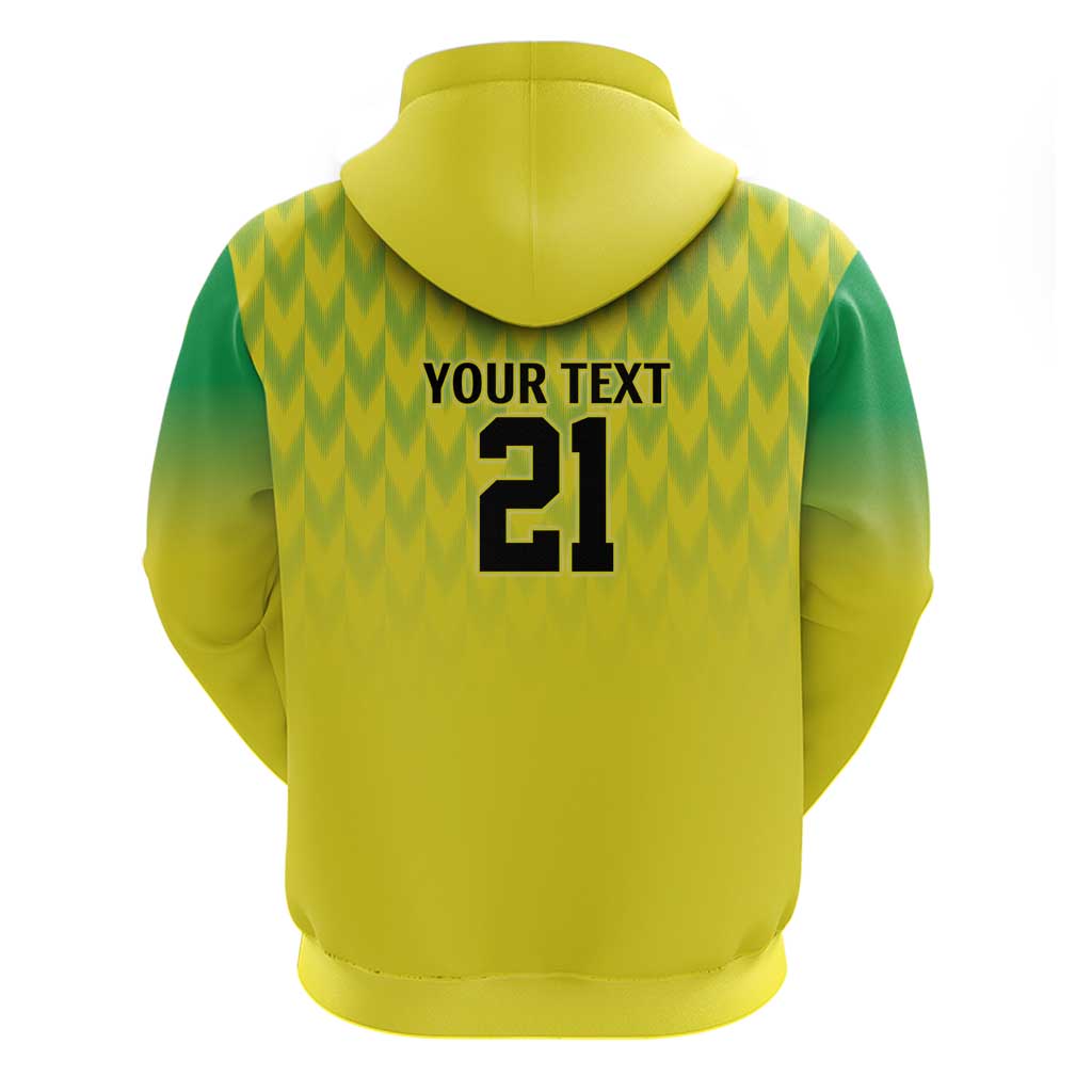Nigeria Cricket Custom Hoodie Najeriya Yellow Greens Eagle - Wonder Print Shop