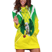 Nigeria Cricket Custom Hoodie Dress Najeriya Yellow Greens Eagle - Wonder Print Shop