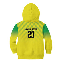 Nigeria Cricket Custom Kid Hoodie Najeriya Yellow Greens Eagle - Wonder Print Shop