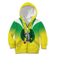 Nigeria Cricket Custom Kid Hoodie Najeriya Yellow Greens Eagle - Wonder Print Shop