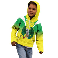 Nigeria Cricket Custom Kid Hoodie Najeriya Yellow Greens Eagle - Wonder Print Shop
