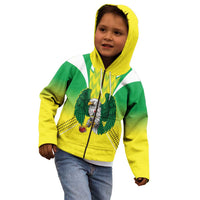 Nigeria Cricket Custom Kid Hoodie Najeriya Yellow Greens Eagle - Wonder Print Shop