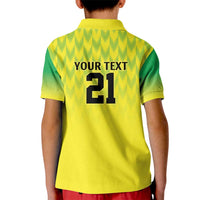 Nigeria Cricket Custom Kid Polo Shirt Najeriya Yellow Greens Eagle - Wonder Print Shop