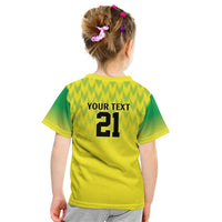 Nigeria Cricket Custom Kid T Shirt Najeriya Yellow Greens Eagle - Wonder Print Shop