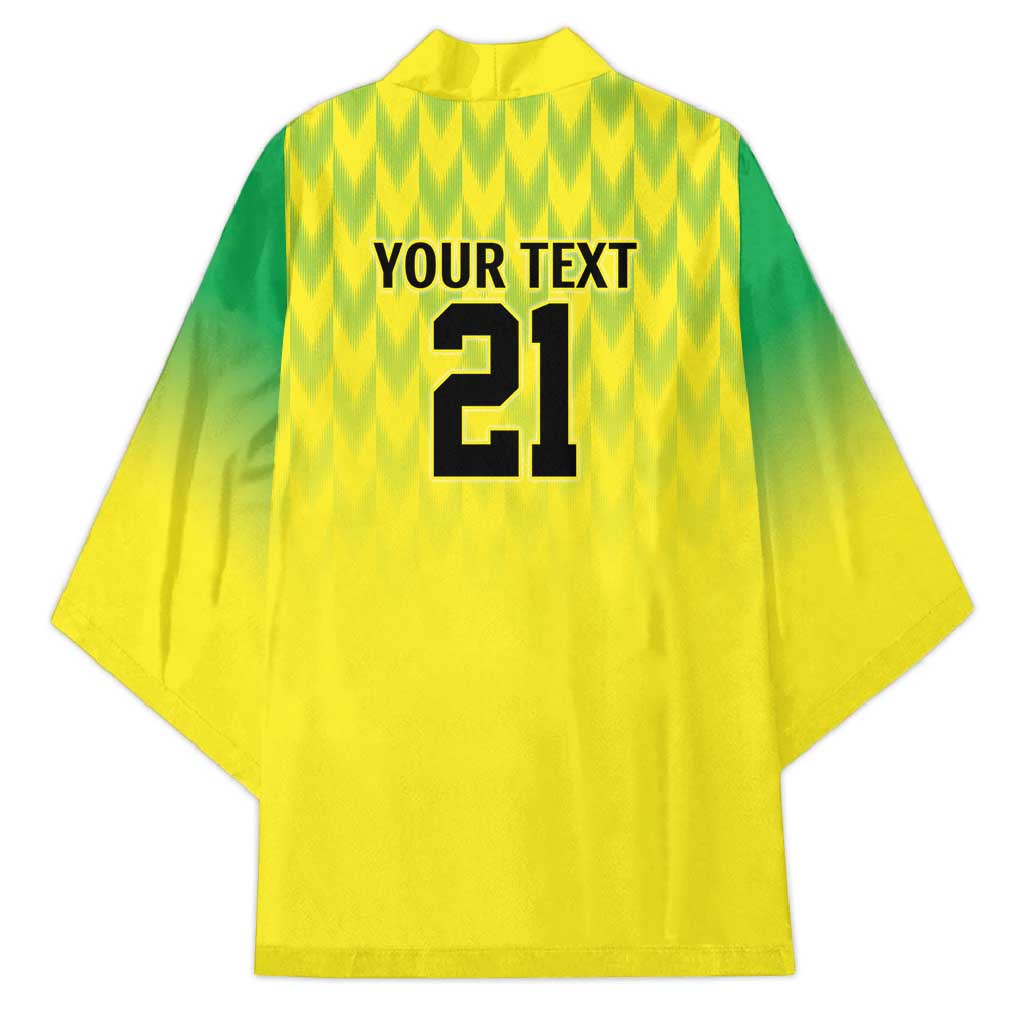 Nigeria Cricket Custom Kimono Najeriya Yellow Greens Eagle - Wonder Print Shop