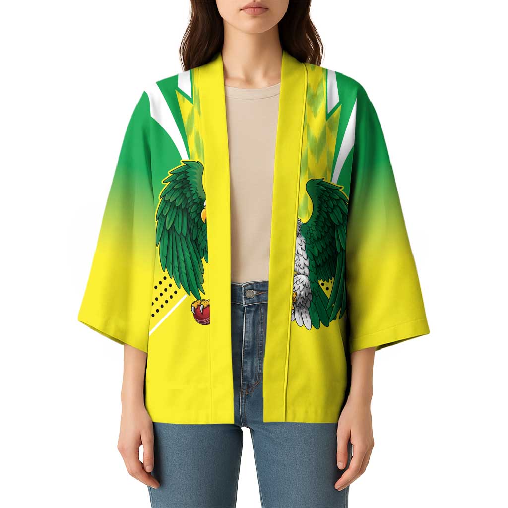 Nigeria Cricket Custom Kimono Najeriya Yellow Greens Eagle - Wonder Print Shop