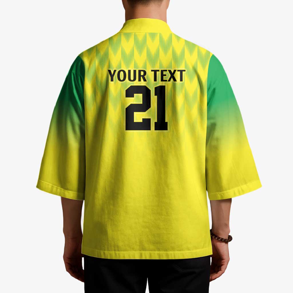 Nigeria Cricket Custom Kimono Najeriya Yellow Greens Eagle - Wonder Print Shop