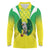 Nigeria Cricket Custom Long Sleeve Polo Shirt Najeriya Yellow Greens Eagle - Wonder Print Shop