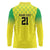 Nigeria Cricket Custom Long Sleeve Polo Shirt Najeriya Yellow Greens Eagle - Wonder Print Shop