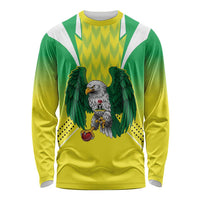 Nigeria Cricket Custom Long Sleeve Shirt Najeriya Yellow Greens Eagle - Wonder Print Shop