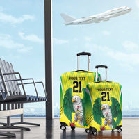Nigeria Cricket Custom Luggage Cover Najeriya Yellow Greens Eagle - Wonder Print Shop