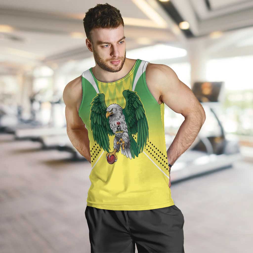 Nigeria Cricket Custom Men Tank Top Najeriya Yellow Greens Eagle - Wonder Print Shop