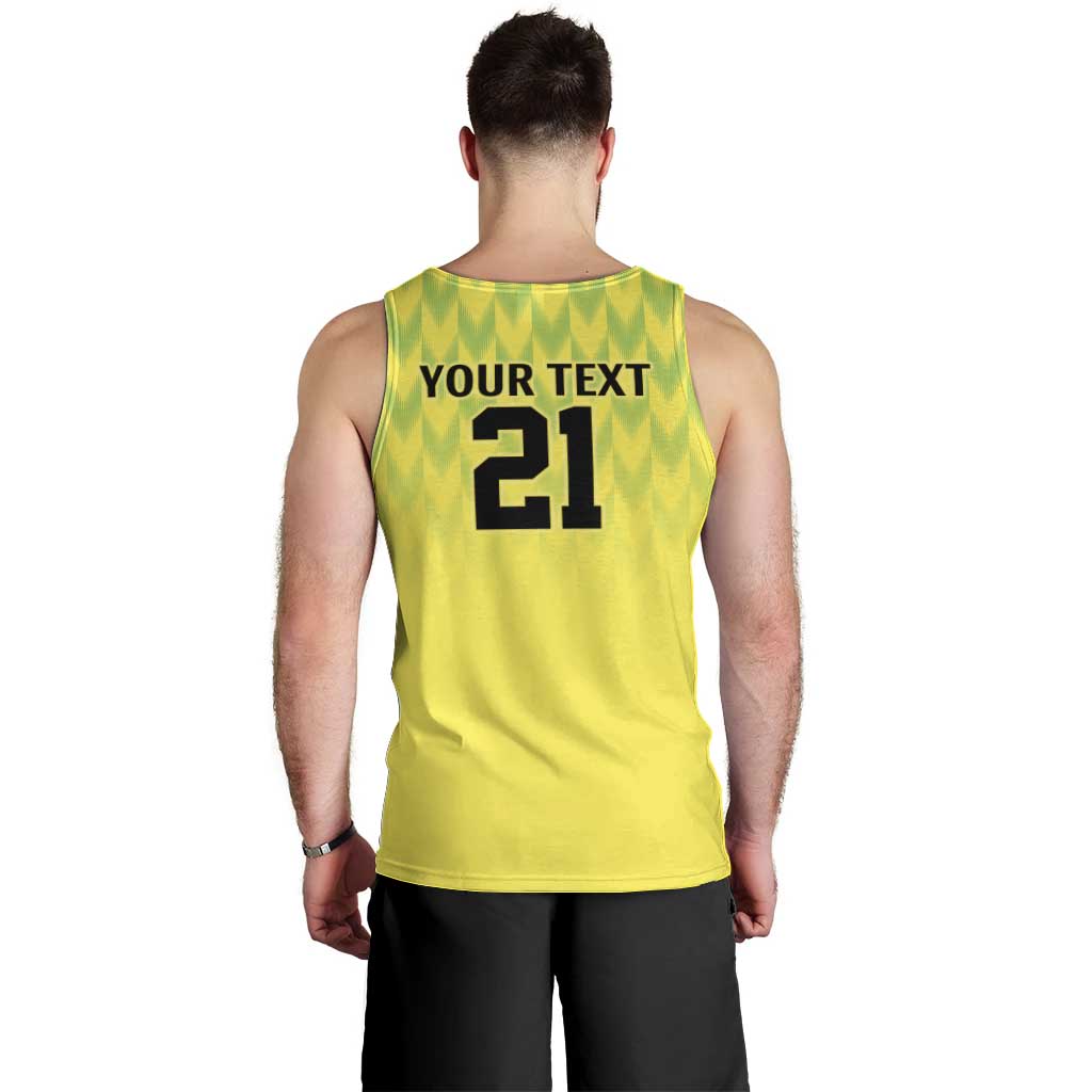 Nigeria Cricket Custom Men Tank Top Najeriya Yellow Greens Eagle - Wonder Print Shop