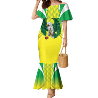 Nigeria Cricket Custom Mermaid Dress Najeriya Yellow Greens Eagle - Wonder Print Shop