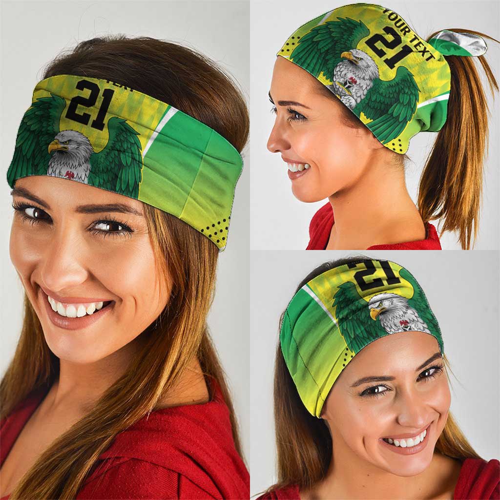 Nigeria Cricket Custom Neck Gaiter Najeriya Yellow Greens Eagle - Wonder Print Shop