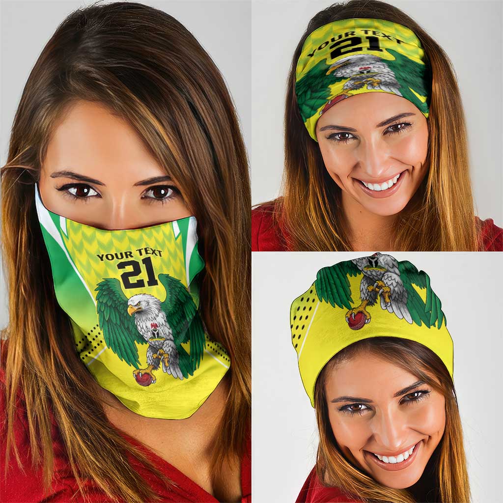 Nigeria Cricket Custom Neck Gaiter Najeriya Yellow Greens Eagle - Wonder Print Shop
