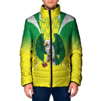Nigeria Cricket Custom Padded Jacket Najeriya Yellow Greens Eagle - Wonder Print Shop