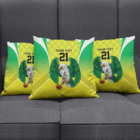 Nigeria Cricket Custom Pillow Cover Najeriya Yellow Greens Eagle - Wonder Print Shop