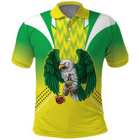 Nigeria Cricket Custom Polo Shirt Najeriya Yellow Greens Eagle - Wonder Print Shop