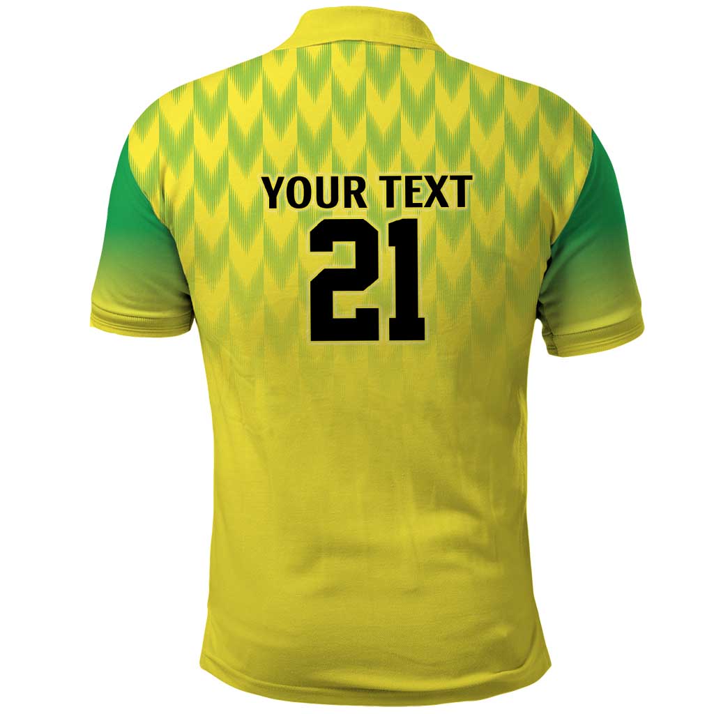 Nigeria Cricket Custom Polo Shirt Najeriya Yellow Greens Eagle - Wonder Print Shop