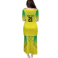 Nigeria Cricket Custom Puletasi Najeriya Yellow Greens Eagle - Wonder Print Shop