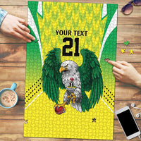 Nigeria Cricket Custom Puzzle Najeriya Yellow Greens Eagle - Wonder Print Shop