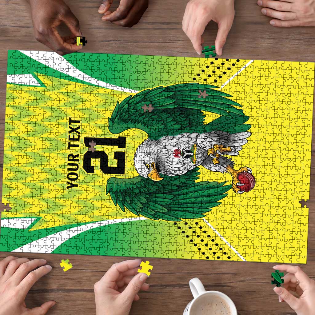 Nigeria Cricket Custom Puzzle Najeriya Yellow Greens Eagle - Wonder Print Shop