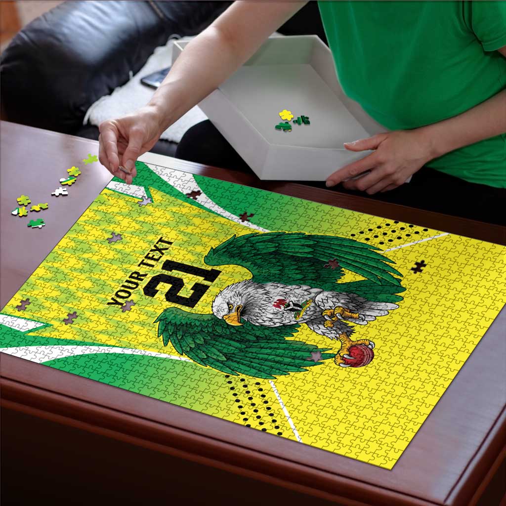Nigeria Cricket Custom Puzzle Najeriya Yellow Greens Eagle - Wonder Print Shop