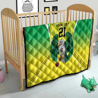 Nigeria Cricket Custom Quilt Najeriya Yellow Greens Eagle - Wonder Print Shop