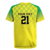 Nigeria Cricket Custom Rugby Jersey Najeriya Yellow Greens Eagle - Wonder Print Shop