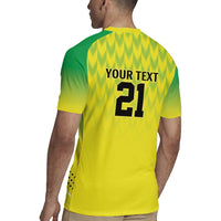 Nigeria Cricket Custom Rugby Jersey Najeriya Yellow Greens Eagle - Wonder Print Shop