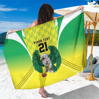 Nigeria Cricket Custom Sarong Najeriya Yellow Greens Eagle - Wonder Print Shop